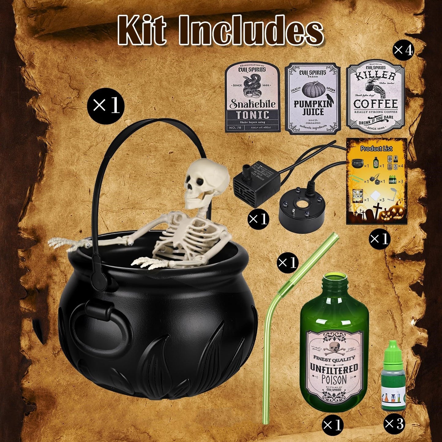 🎃DIY Floating Potion Set with Witches Cauldron and Mist Maker🧙‍♀️
